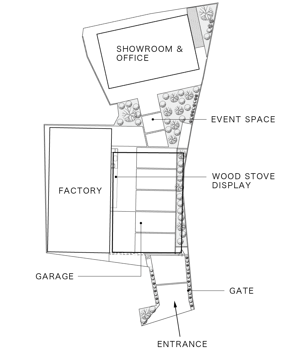 ショールームの地図