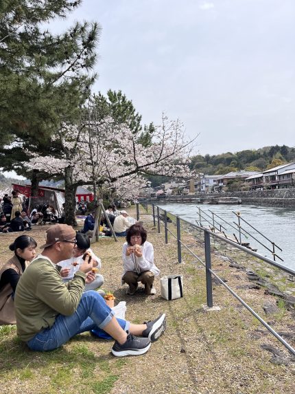 大賑わいの宇治川桜まつりでお花見です！