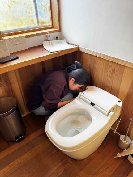 ショールームのお手洗いを綺麗にしました！